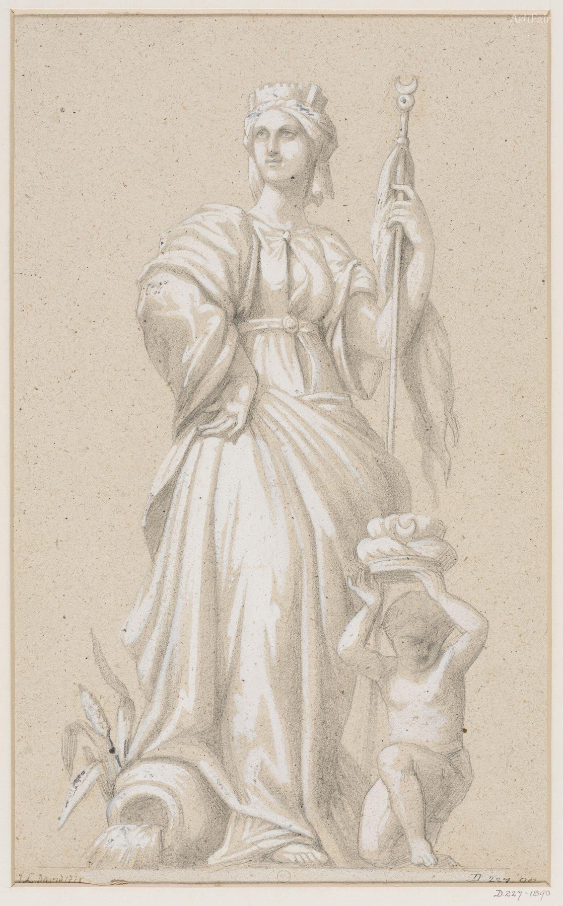 Standing Woman Draped in Clothes