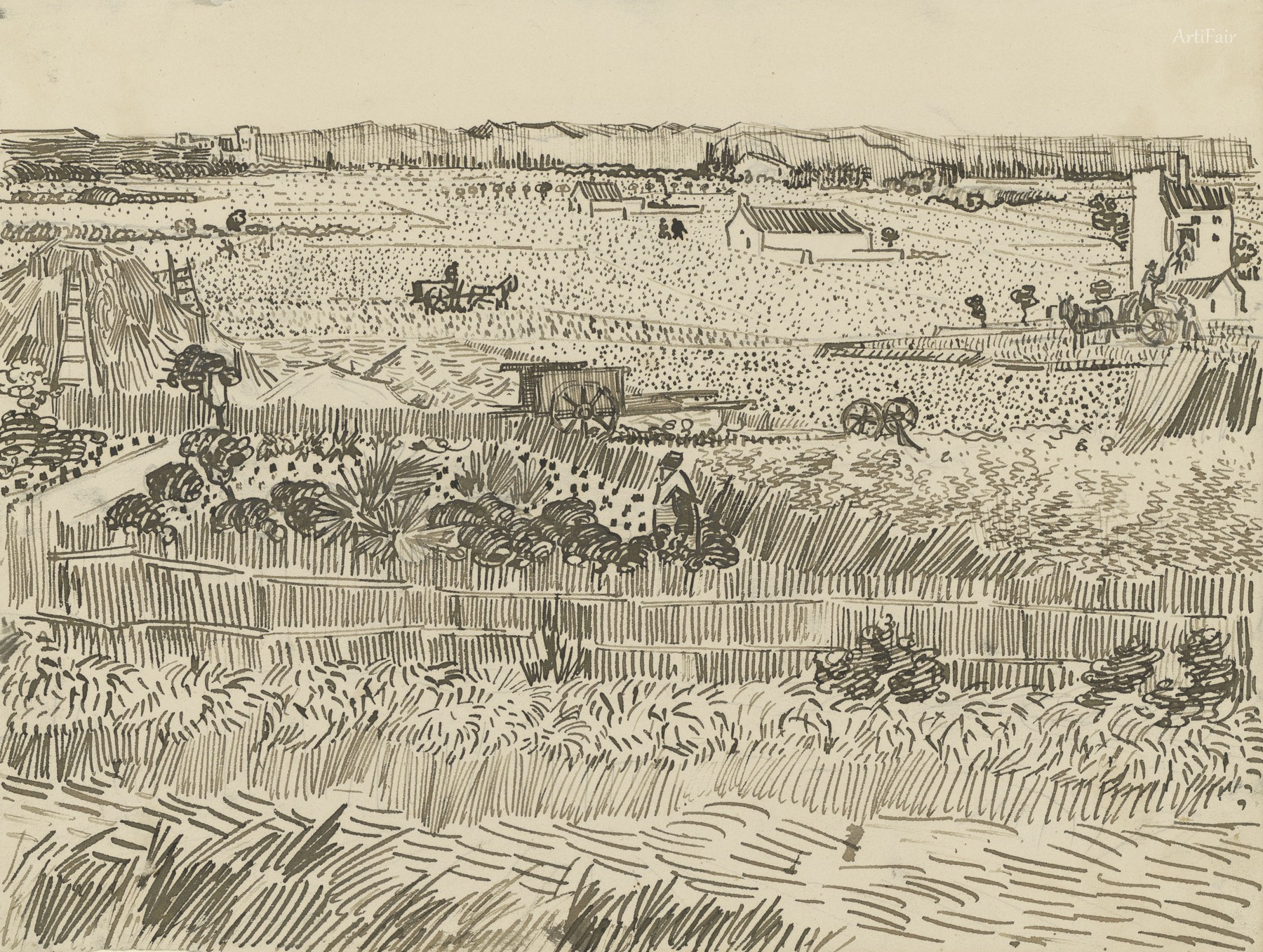 Harvest in Provence (for Émile Bernard), Mid-July 1888