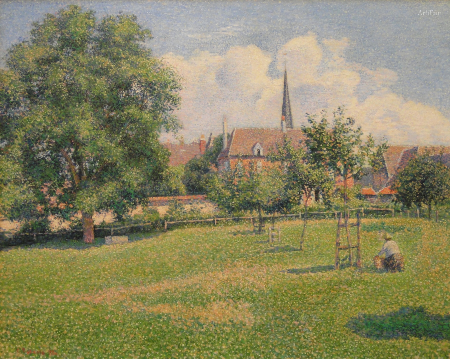 The House of the Deaf Woman and the Belfry at Eragny or The Big Walnut Tree