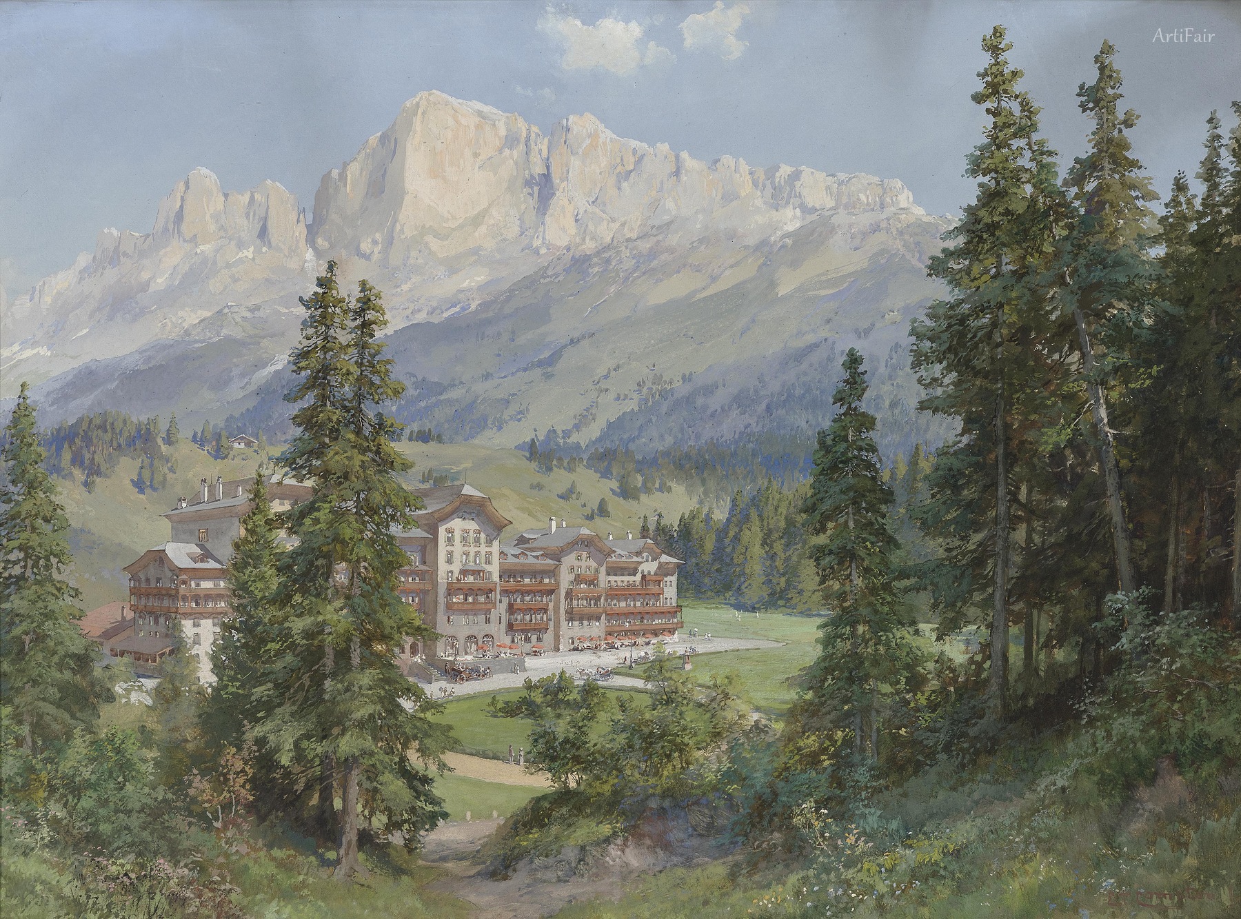 Pohled na Grand Hotel Karersee