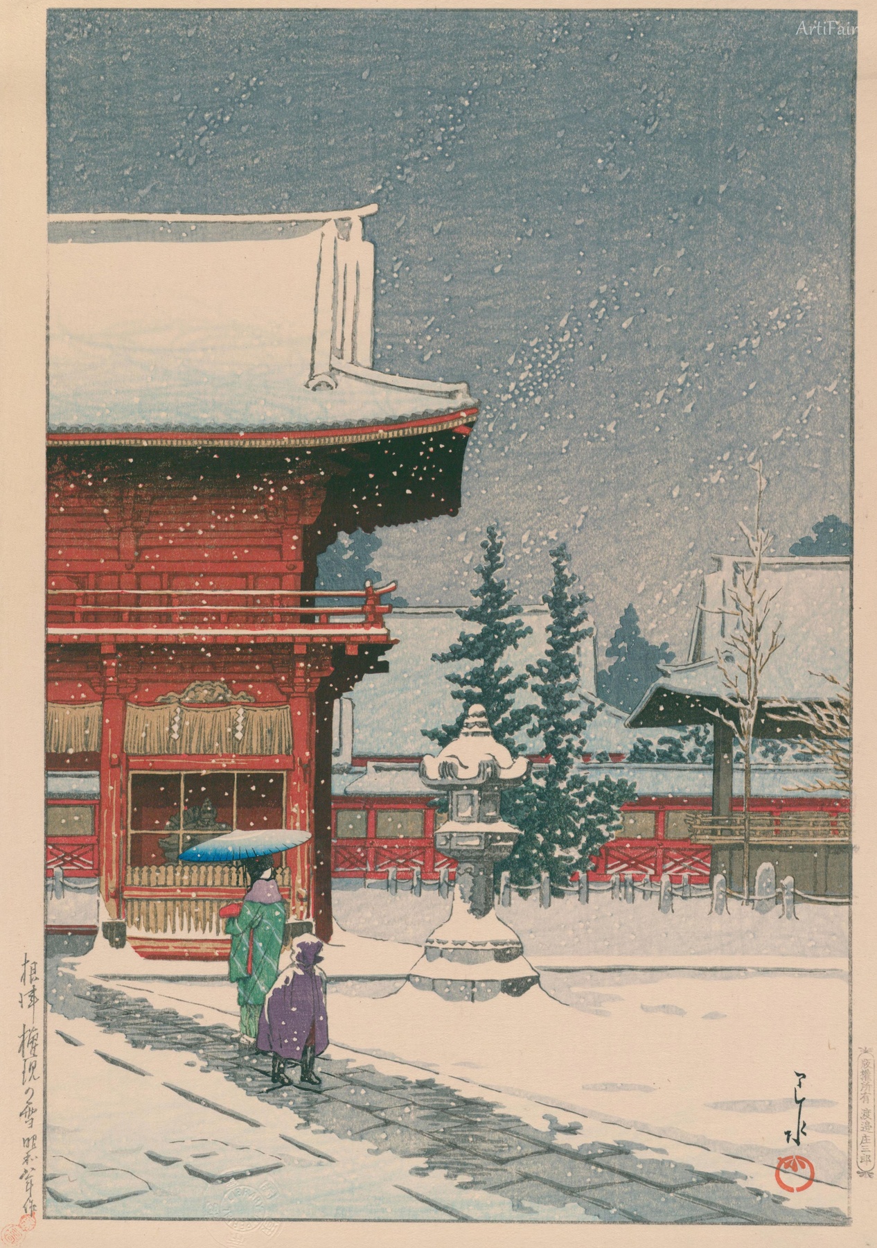 根津神社的雪