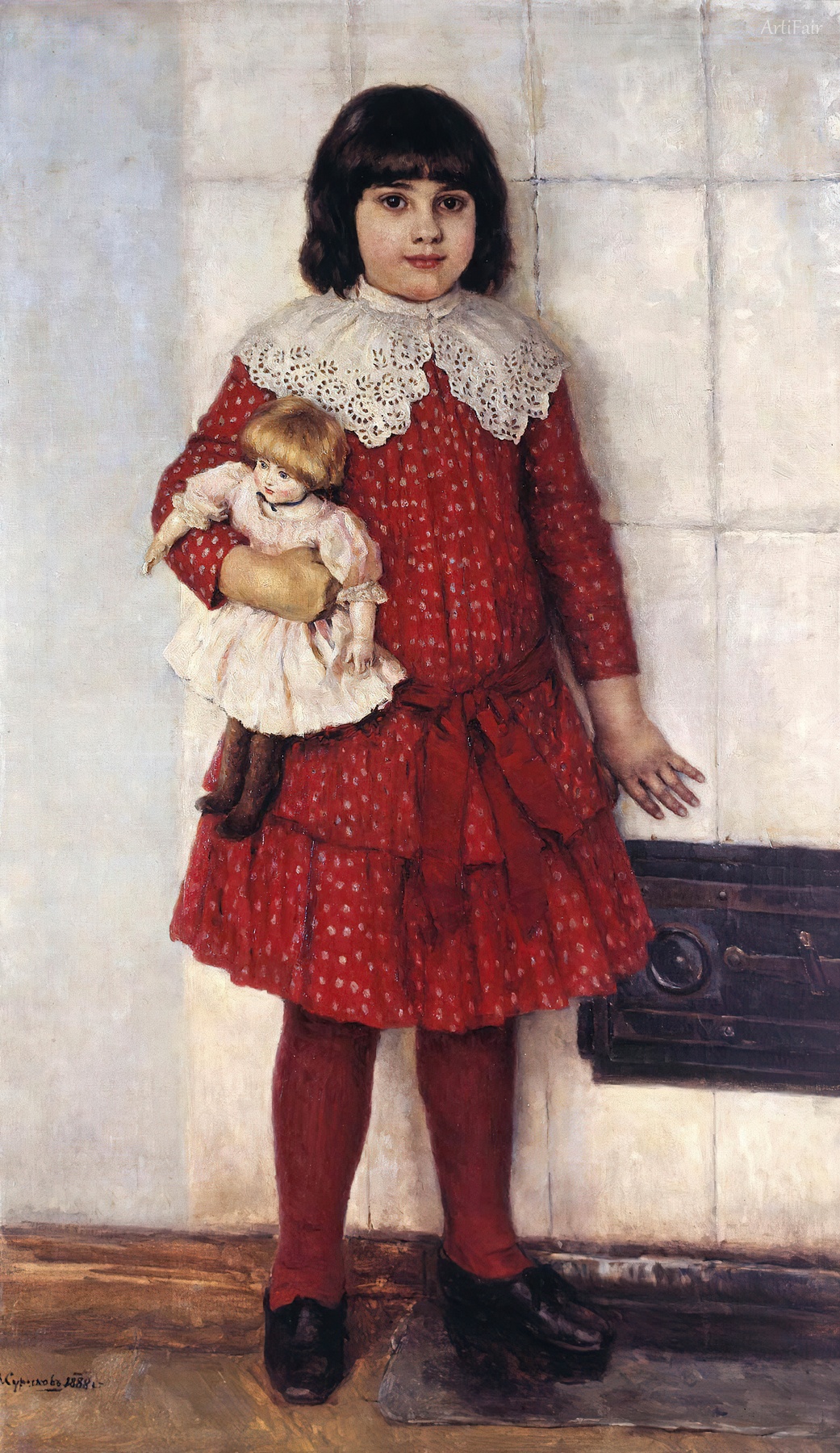 Portrait of O. V. Surikova (in marriage Konchalovskaya), daughter of the artist, in childhood