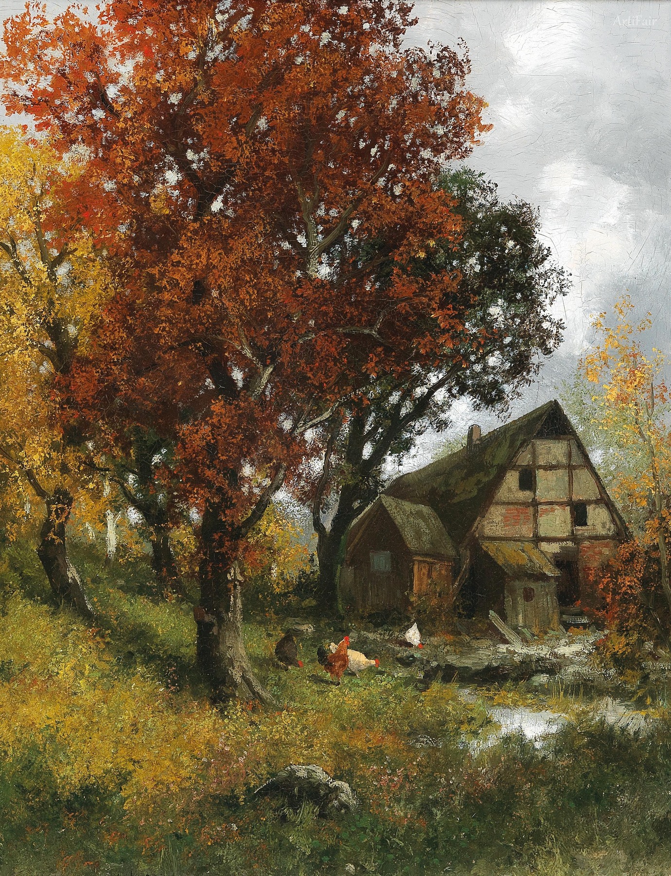 Mill in the Autumn Forest