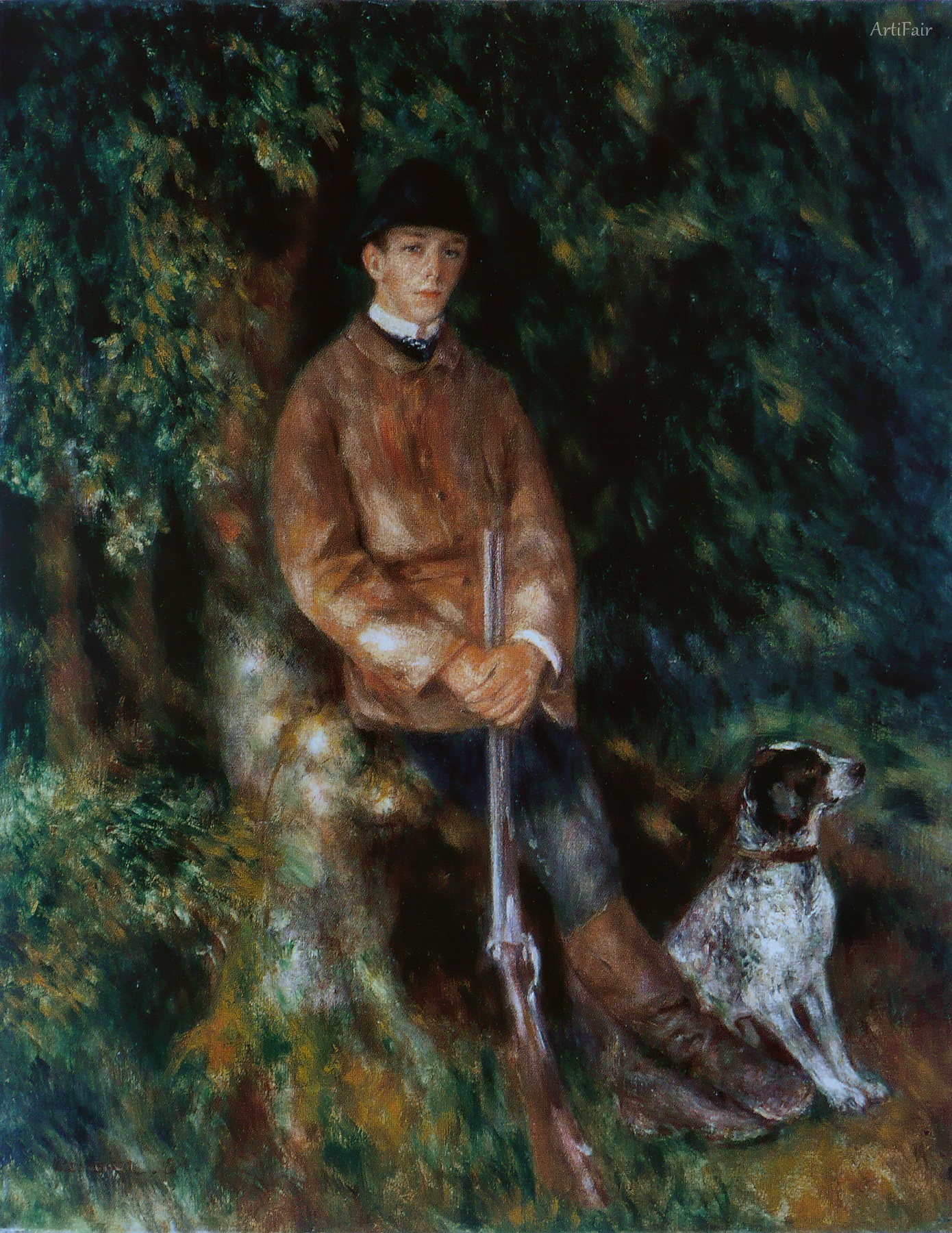 Portrait of Alfred Bérard with His Dog