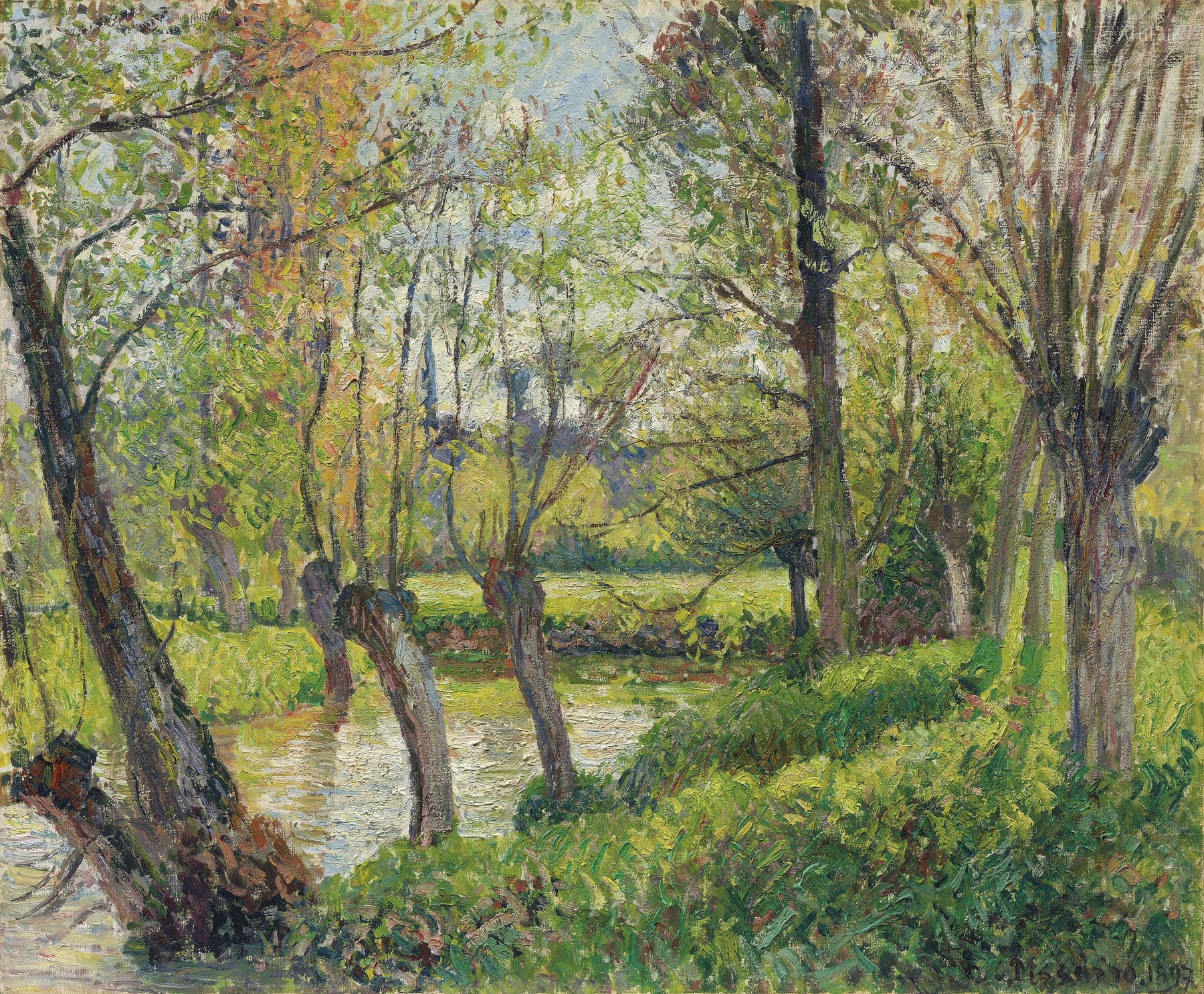 Banks of the Epte at Éragny, Sunset