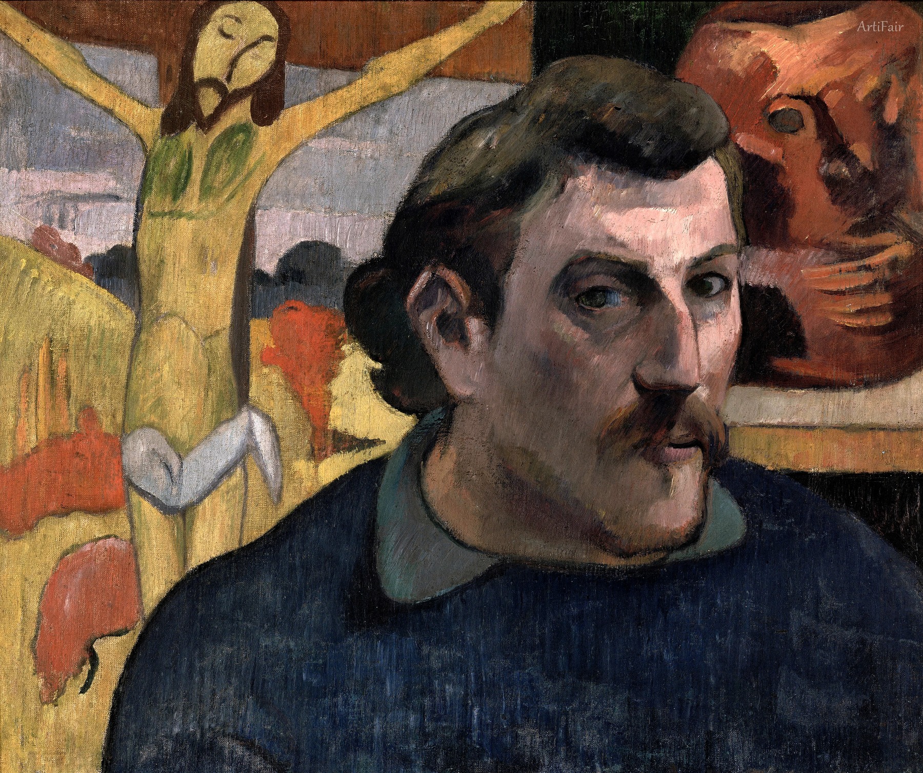 Self-Portrait with the Yellow Christ